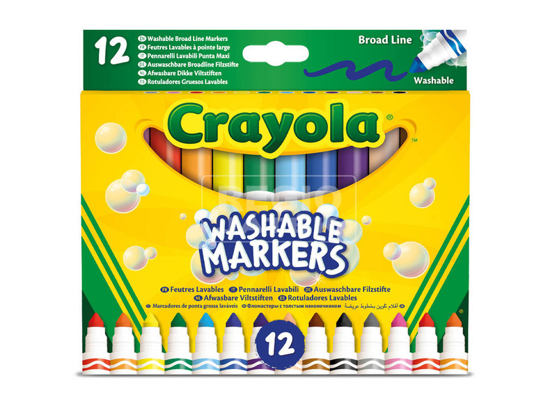 Crayola: 12 db tompahegyű lemosható filctoll kép nagyítása