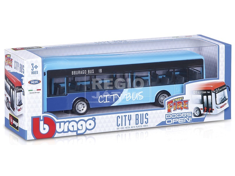 Bburago City busz 1:43, 19 cm - többféle