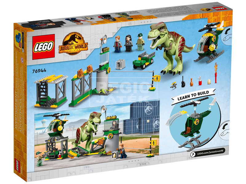 LEGO Jurassic World 76944 T-Rex dinoszaurusz szökés kép nagyítása