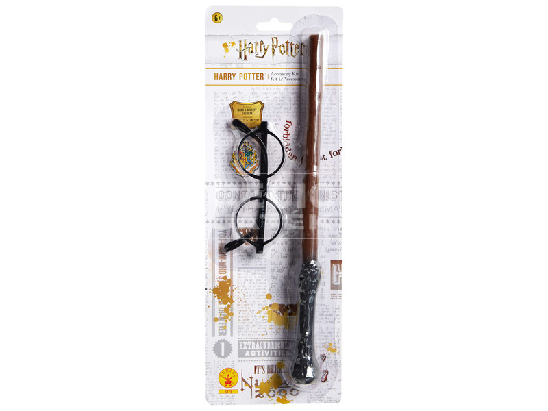 Harry Potter varázspálca és szemüveg