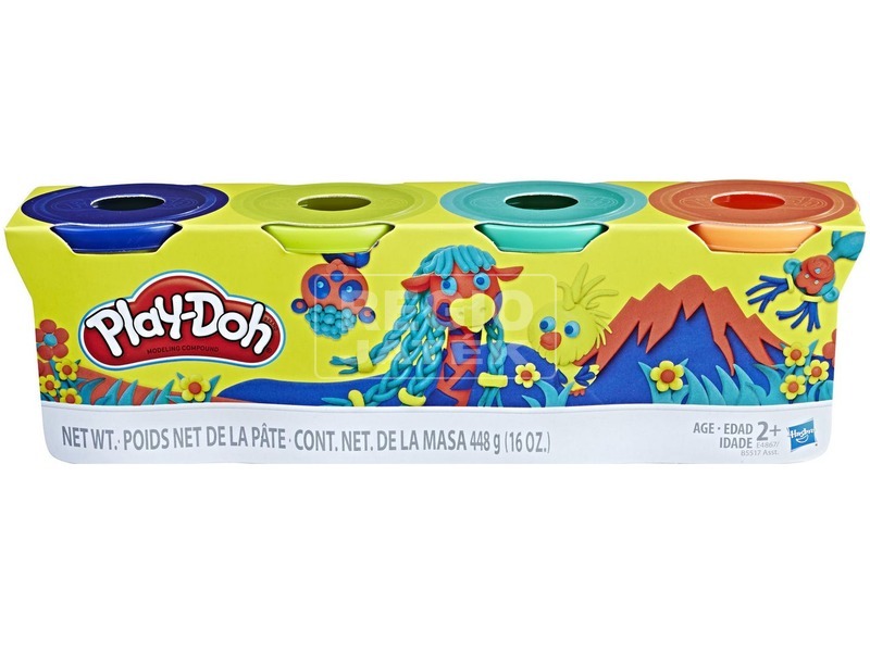 kép nagyítása Play-doh 4 tégelyes gyurma - klasszikus színek