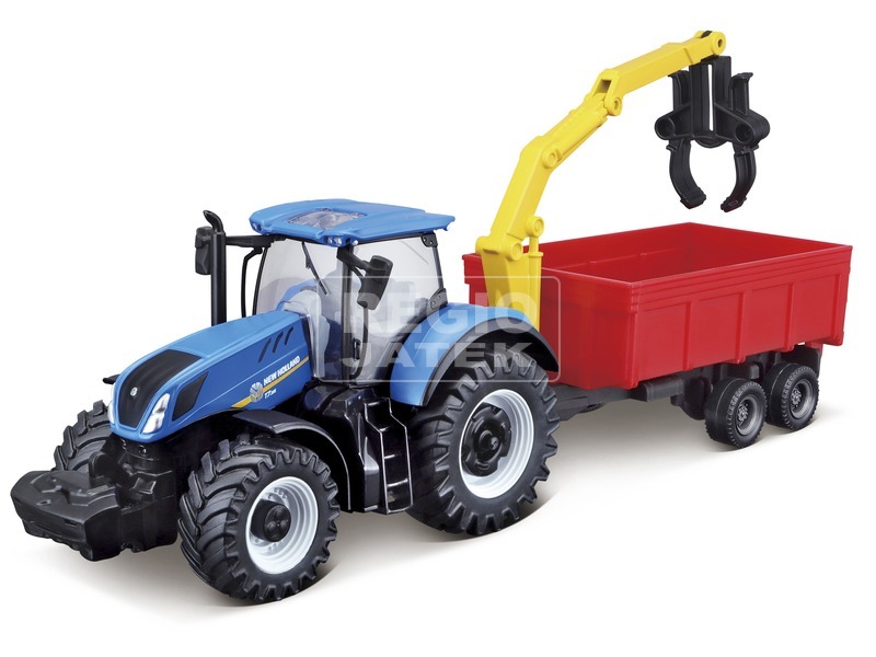 Bburago New Holland traktor emelővel, 10 cm kép nagyítása