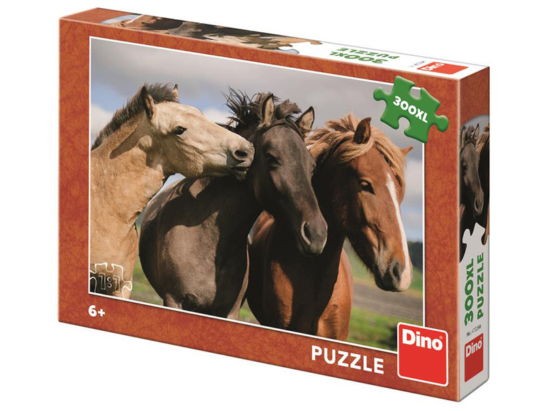 Dino Puzzle 300 db XL - Lovak kép nagyítása