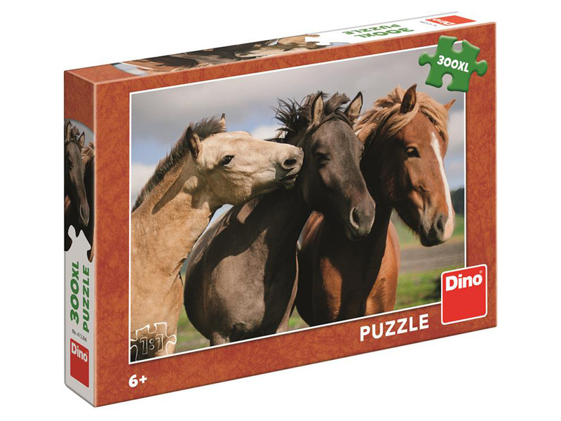 Dino Puzzle 300 db XL - Lovak kép nagyítása