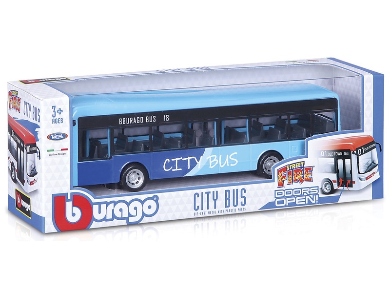 Bburago City busz 1:43, 19 cm - többféle