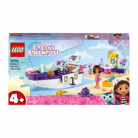 LEGO Gabbys Dollhouse 10786 Gabby és MerCat hajója és szépségszalonja