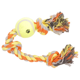 Kutyajáték: kötél 3 csomóval, labdával