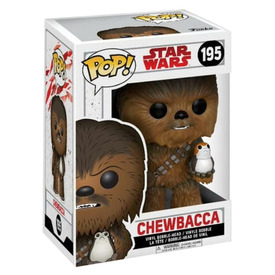 Funko POP! Star Wars E8 - Chewbacca with Porg figura #195