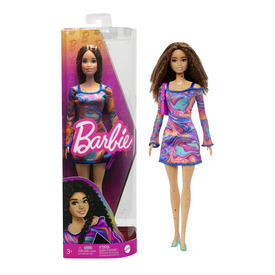 Barbie fashionista barátnők - színes márványos ruhában