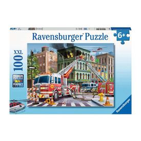 Ravensburger Puzzle 100 db - Tűzoltóautó