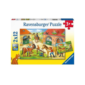 Ravensburger Puzzle 2x12 db - Nyaralás a lófarmon