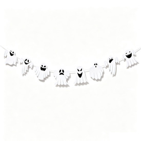 Halloweeni girland szellemes dekoráció