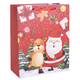 Papírtasak táncoló Mikulás +réni 2632