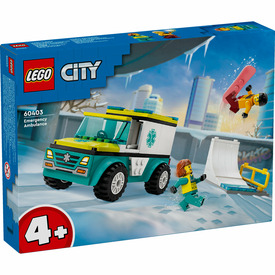 LEGO City Great Vehicles 60403 Mentőautó és snowboardos