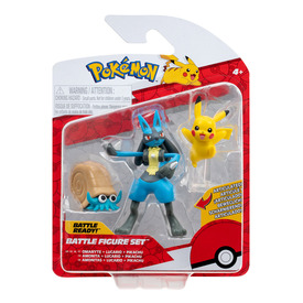 Pokémon 3 db-os figura csomag - Omanyte, Pikachu,  Lucario