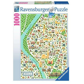 Puzzle 1000 db - Sevilla térképe