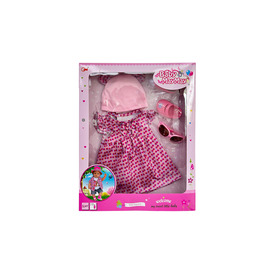 Babaruha napszemüveggel és cipővel 38 cm-es babához