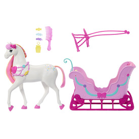Barbie Diótörő - havas szán készlet paripával