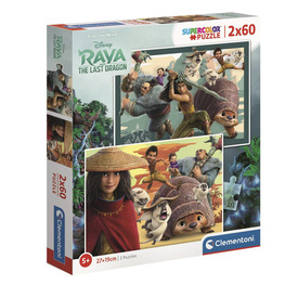 2x60 db-os Super color puzzle - Raya és az utolsó sárkány