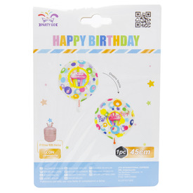 45 cm Happy Birthday fólia lufi, többféle- héliummal tölthető