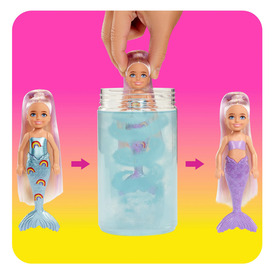 Barbie Chelsea color reveal meglepetés baba - szivárványsellők