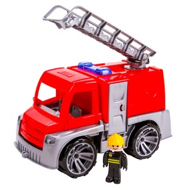 Műanyag tűzoltó teherautó - 28 cm