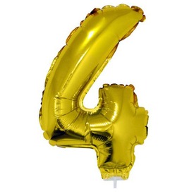 Számos lufi - 4, arany, 42 cm