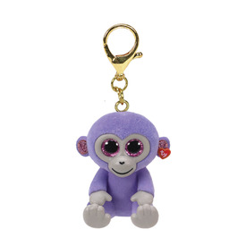 TY Mini Boos clip műanyag figura GRAPES lila majom