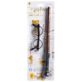 Harry Potter varázspálca és szemüveg