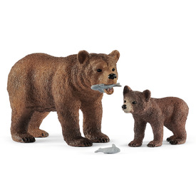 Schleich Grizzly medve anya és bocs