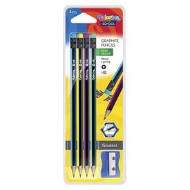Colorino Hatszögletű ceruzák radírral + hegyezővel 4 db