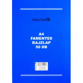 Lizzy Card - A4 famentes rajzlap tömb, 50 db.