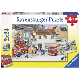 Ravensburger: Puzzle 2x24 db - Tűzoltás közben
