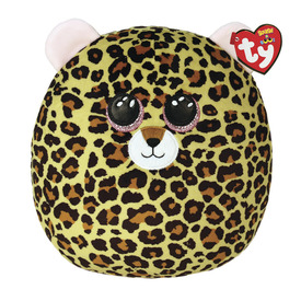 Ty Squishy Beanies párna alakú plüss figura LIVVIE, 30 cm - leopárd