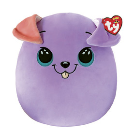 Ty Squishy Beanies párna alakú plüss figura BITSY, 30 cm - lila kutya