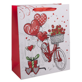 Papírtasak bicikli +rózsa +szív 1823