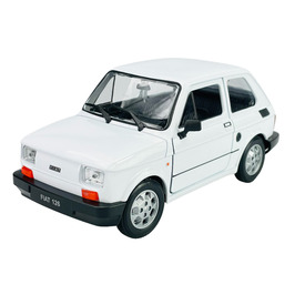 Fémautó Fiat 1:24 /126 fehér szabad kerék