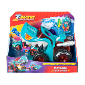 T-Racers óriás cápajárgány figurával – kék