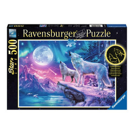 Ravensburger Puzzle 500 db - Az északi fény farkasa
