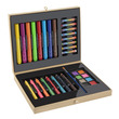 Grafix - Kreatív börönd 33 db - 8 ceruza, 8 filctoll, 8 zsírkréta, 8 festék, 1 ecset - 26x20x4 cm kép nagyítása