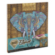 00808 - Grafix - Gyémánt festés vászonra Elefánt 30 x 30 c