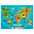Ravensburger Puzzle 150 db - Állatos világtérkép kép nagyítása