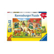 03860 - Ravensburger Puzzle 2x12 db - Nyaralás a lófarmon