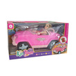 Rózsaszín autó 30 cm babával kép nagyítása