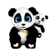 Interaktív plüss Panda Mama & Baobao kép nagyítása