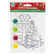 Karácsonyi ablak dekoráció, 2 db /csomag, 4 festék, ecset, 2 féle kép nagyítása