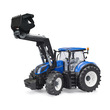 New Holland T7. 315 traktor homlokrakodóval kép nagyítása