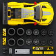 Mattel Brick Shop Hot Wheels 20 Corvette C8. R kép nagyítása