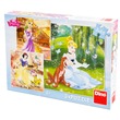 08507 - Dino Disney hercegnők tánc 3 x 55 darabos puzzle