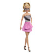 Barbie 65. Évfordulós baba fekete-fehér csíkos ruhában kép nagyítása